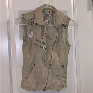 Cream Studded Vest